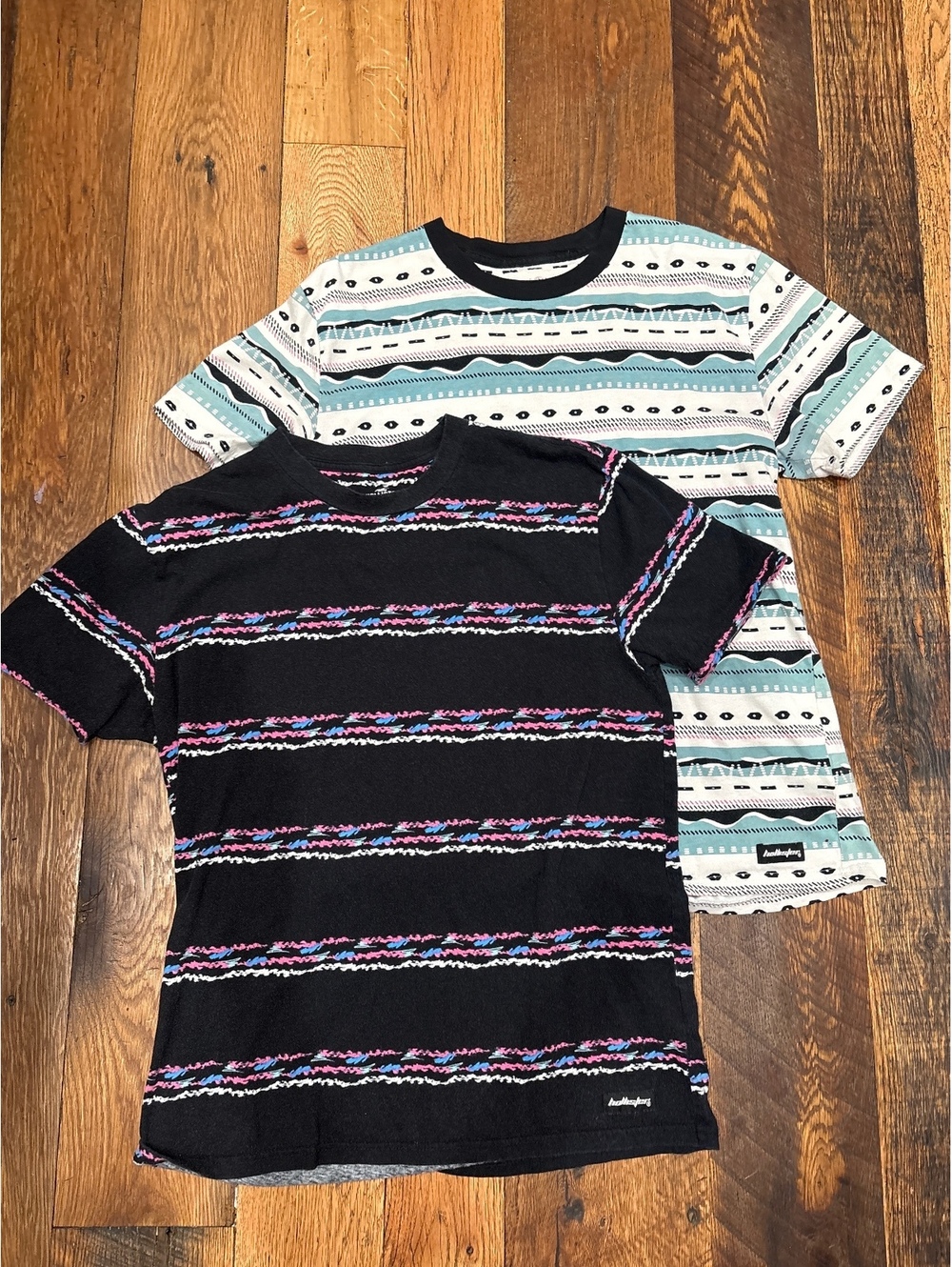 Hollister striped Aztec t shirt bundle skater surfer Y2K cotton medium